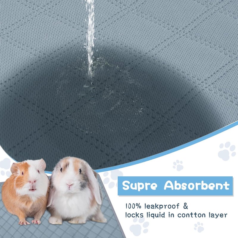 Hobbytree 6 Packs Washable Guinea Pig Cage Liners, Waterproof Guinea Pig Pee Pads Reusable Absorbent Bedding Anti Slip Mats for Small Animals Bunny Rabbit Hamster (24 x 18in) - Image 4